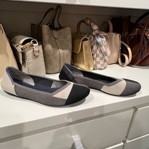 Rothy’s  Black and Cream Flats